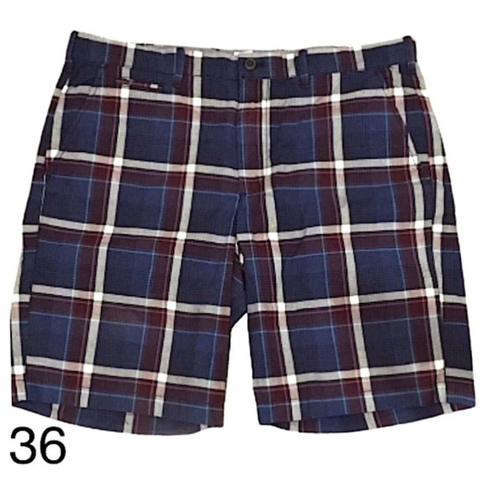 GAP Plaid Mens Flat Front Shorts NWT Sz 36